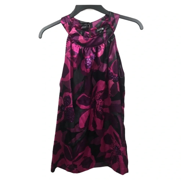 WS221 NWT Apt 9 Trendy Halter Top Blouse S - Picture 1 of 5